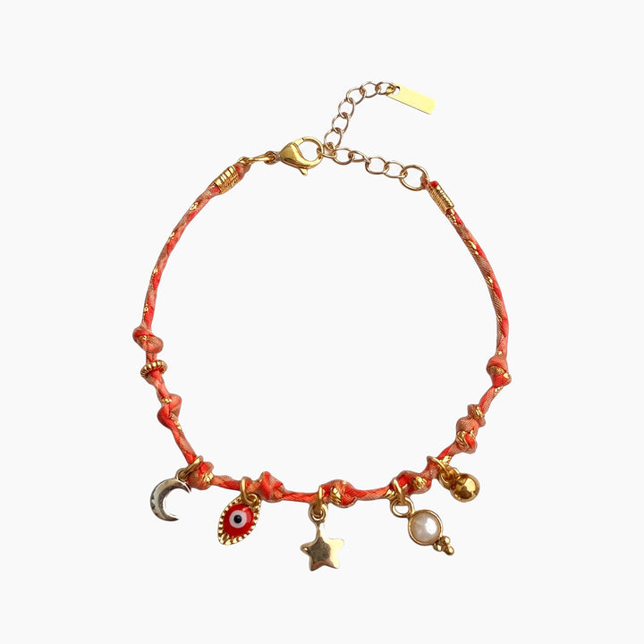Orange Charm Bracelet