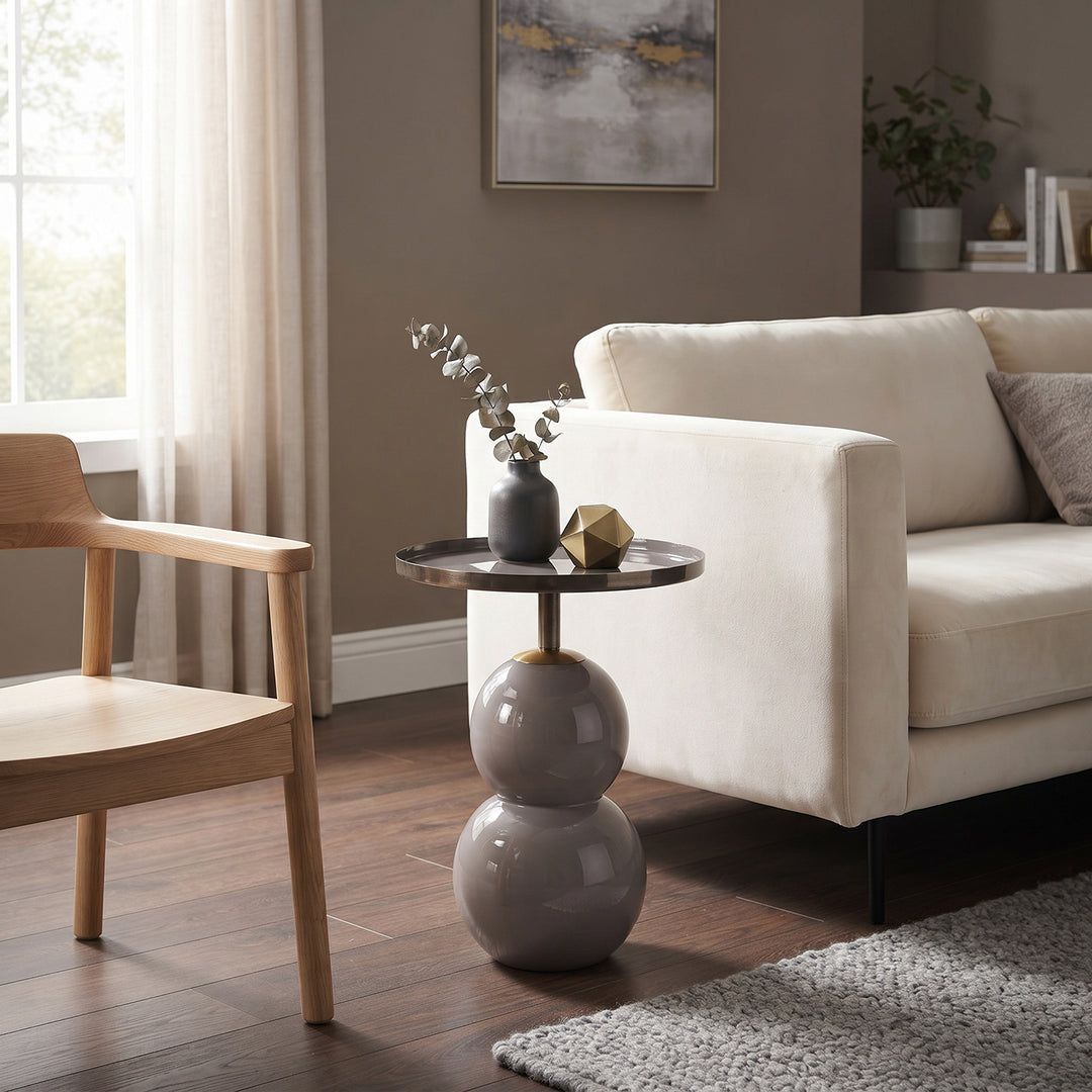 Leitmotiv Nora Side Table - Warm Grey