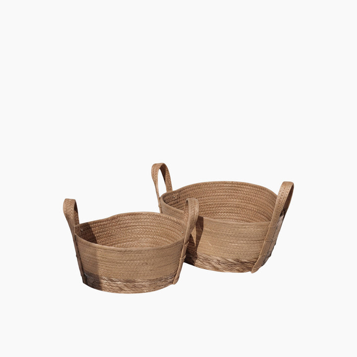 Weva 2-Piece Loom Natural Basket Set