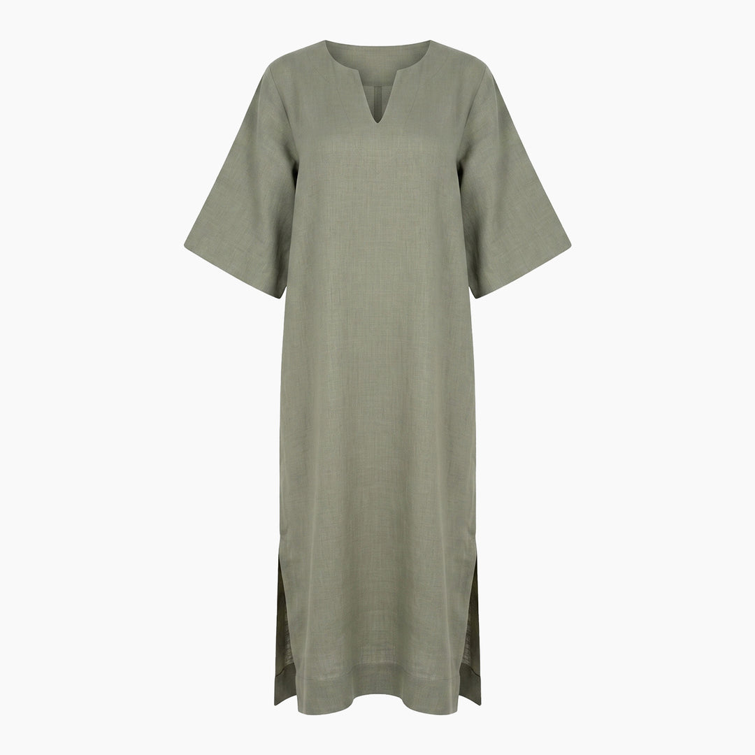Linen Blend Maxi Dress
