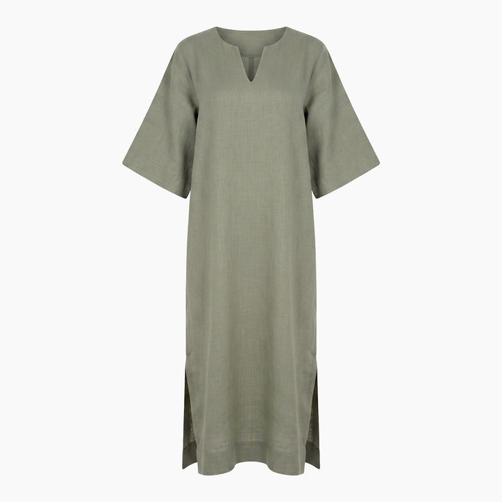 Linen Blend Maxi Dress