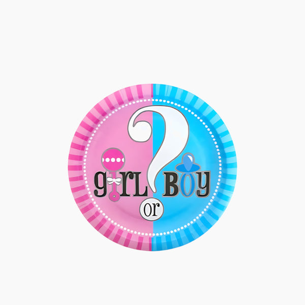 Gender Reveal 7 inch Plates