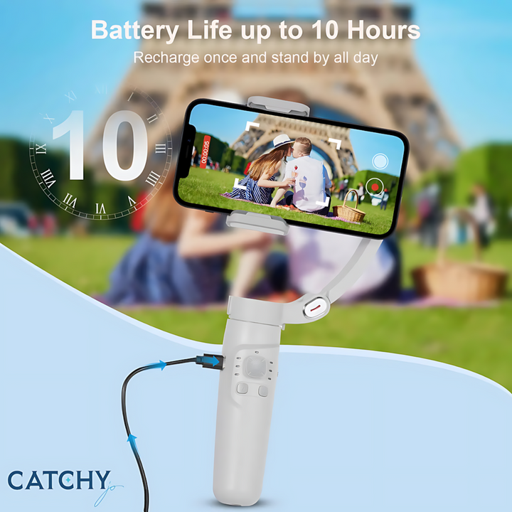 Gimbal portable handheld stabilizer with face object tracking