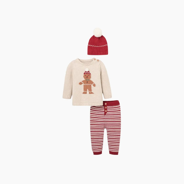 Elegant Baby Gingerbread Holiday Pullover Set