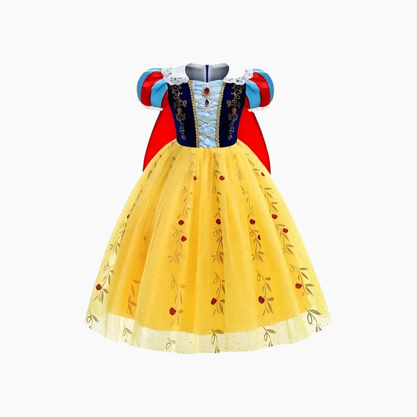 فستان أميرة سنو وايت مع كاب، جذاب وأنيق