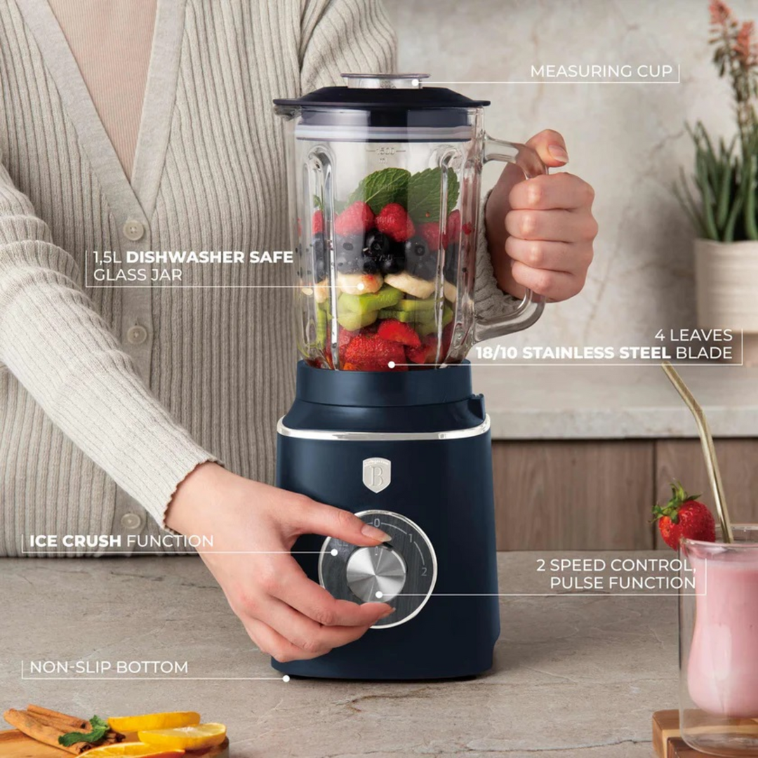 Berlinger Haus Glass Blender, 1.5 Liter Capacity
