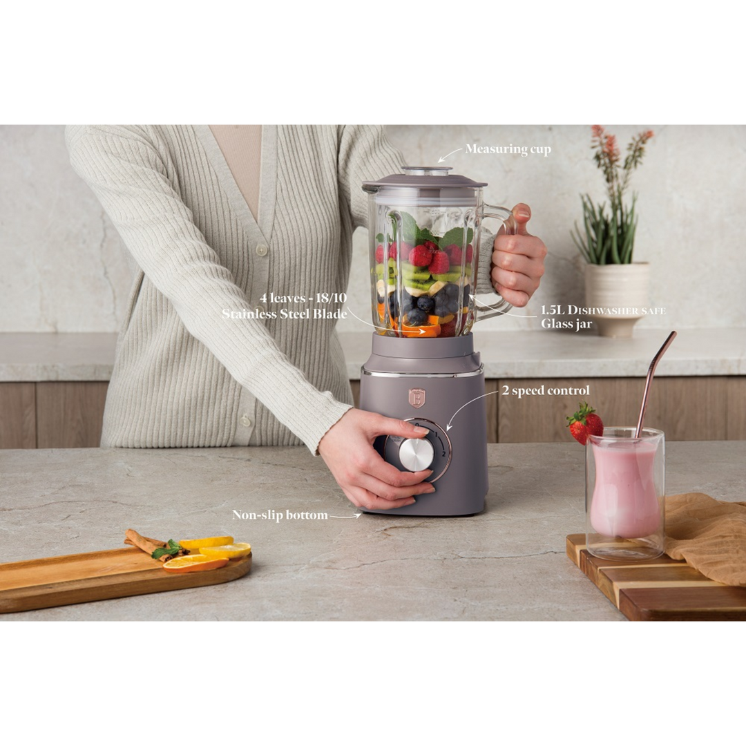 Berlinger Haus Glass Blender, 1.5 Liter Capacity