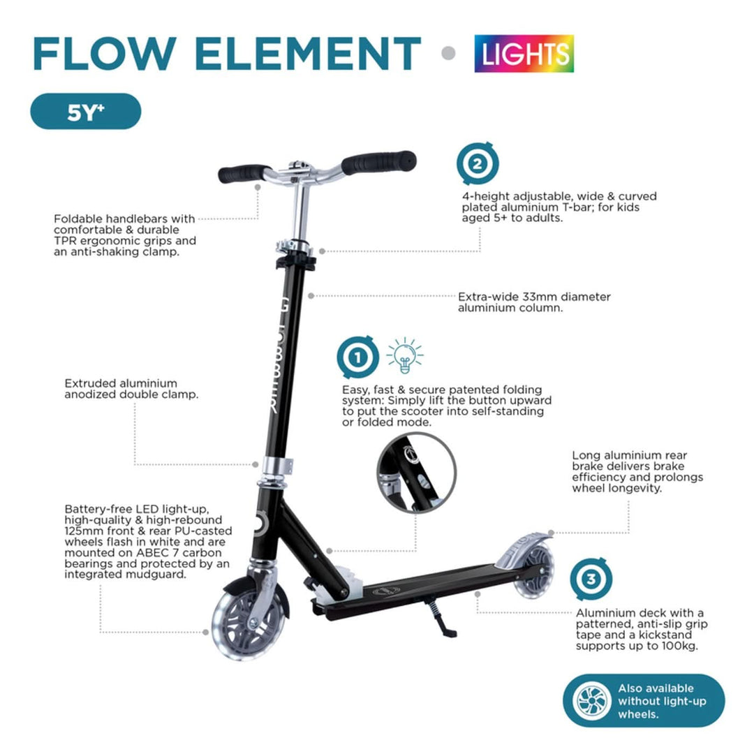 Globber Flow Element Lights Kick Scooter