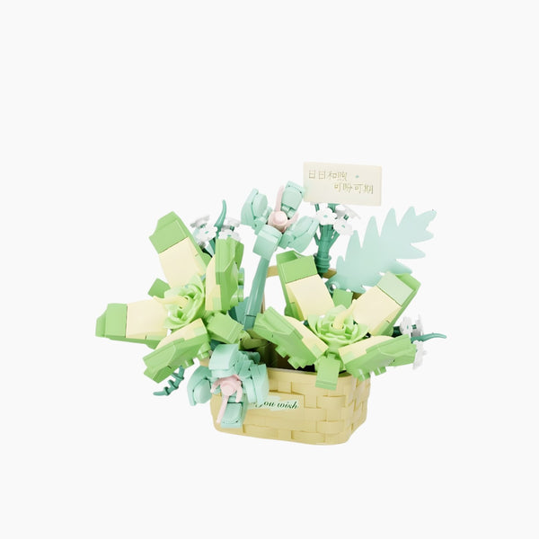 Green Flower Basket Puzzle
