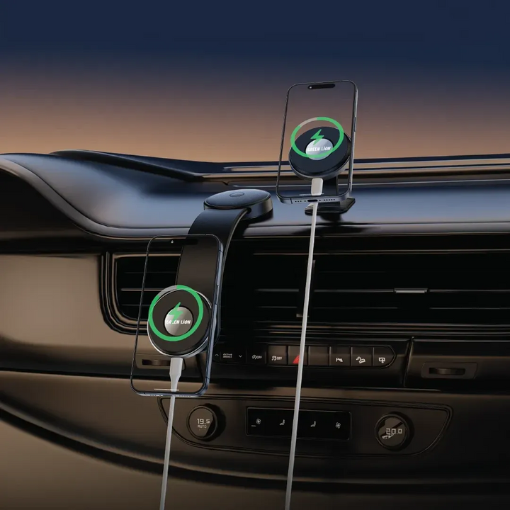 Green Lion 2 in 1 Magflex wireless car charger with Type-C connector