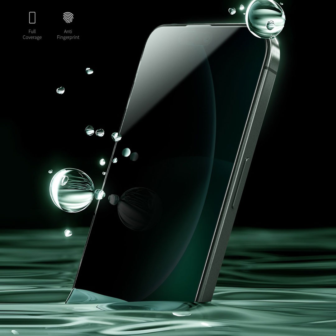 Green Lion 9H Steve Glass Privacy Screen Protector with black edge
