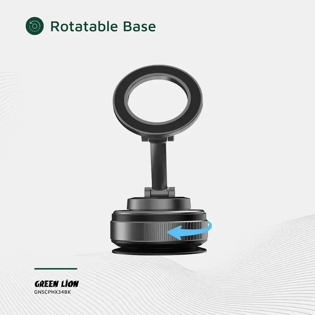Green Lion GX-34 suction phone holder with MagSafe-compatible grip