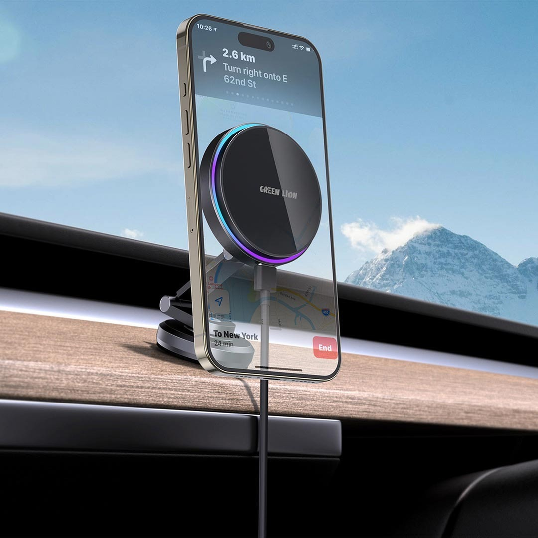 Green Lion Car Charger Holder