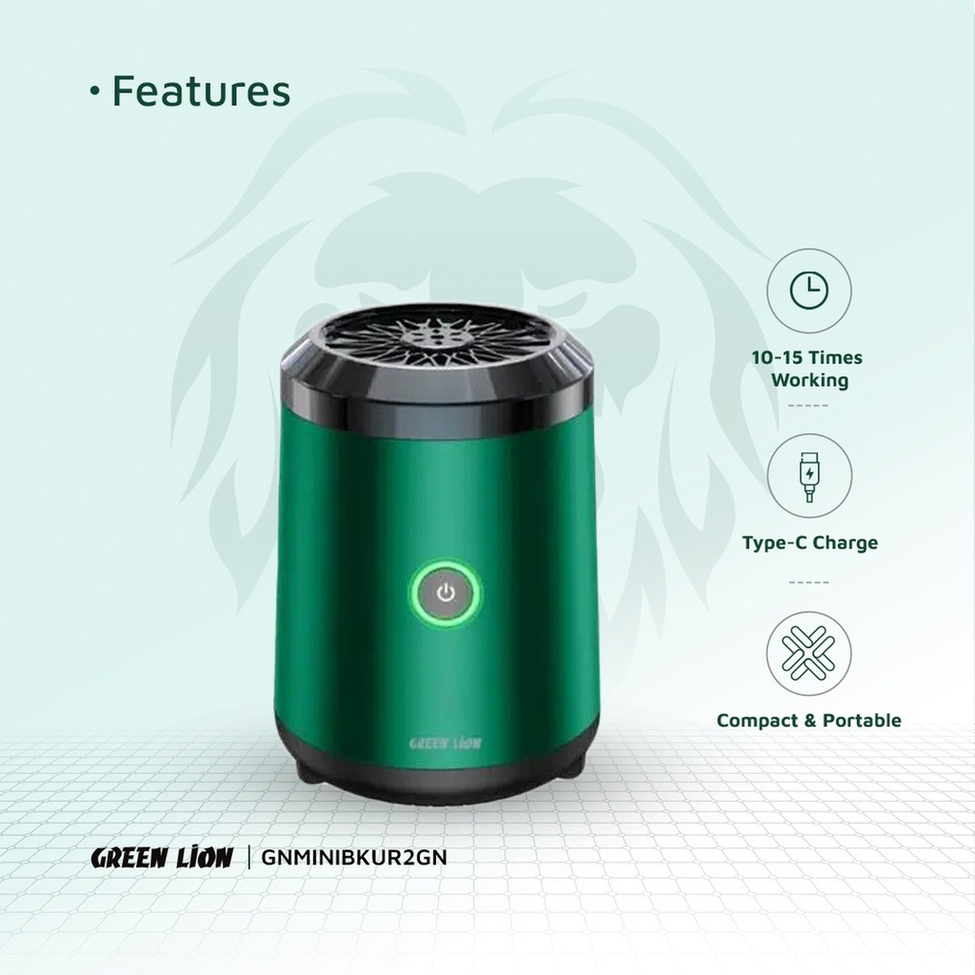 Green Lion Mini Bakhour 2 Incense Burner Green Lion Mini Bakhour 2 Incense Burner