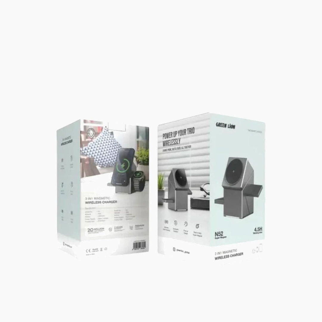 Green Lion Power Trio 3 In 1 Wireless Charger - HUNA