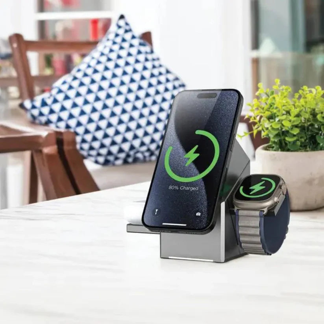Green Lion Power Trio 3 In 1 Wireless Charger - HUNA