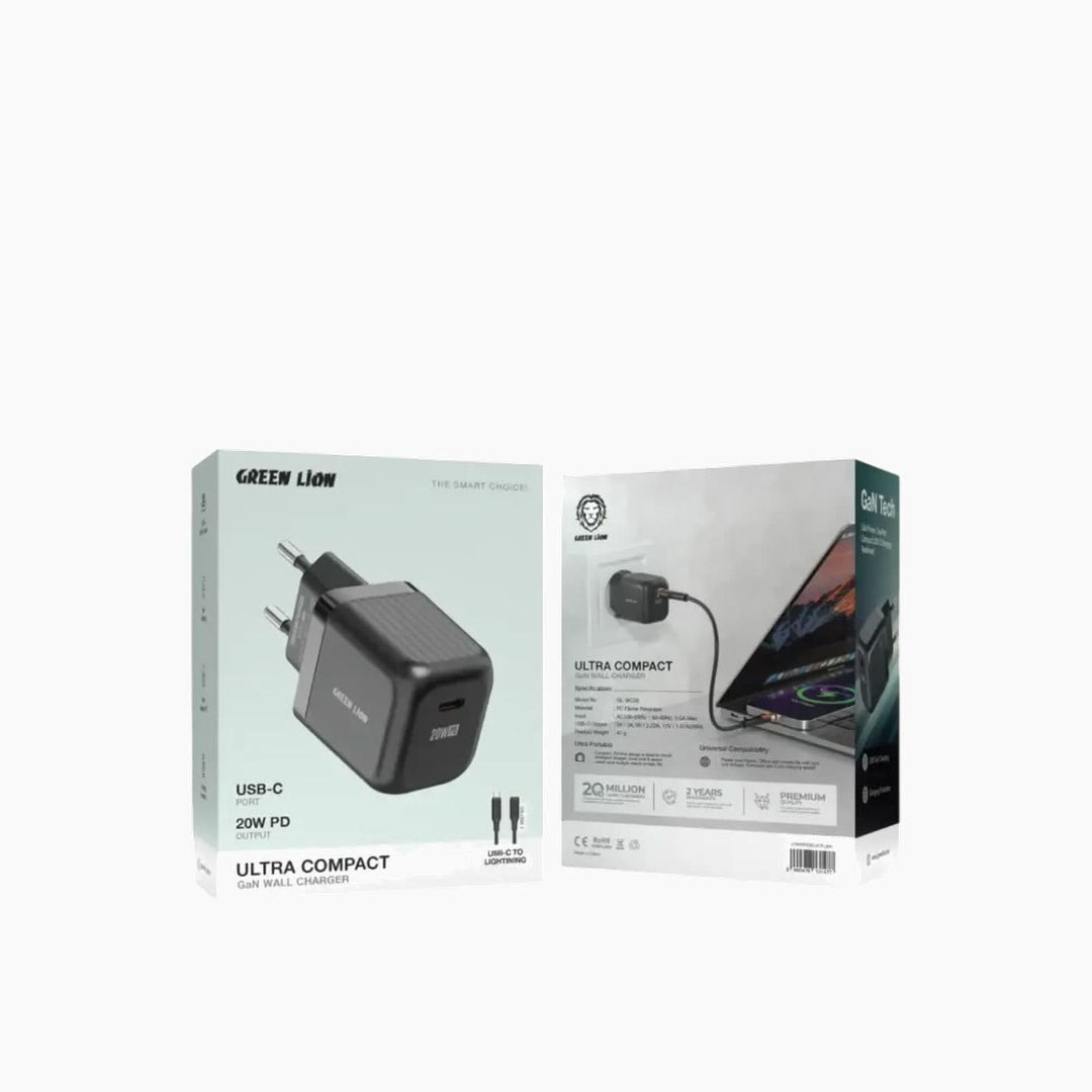 Green Lion Ultra Compact GaN Wall Charger 20W