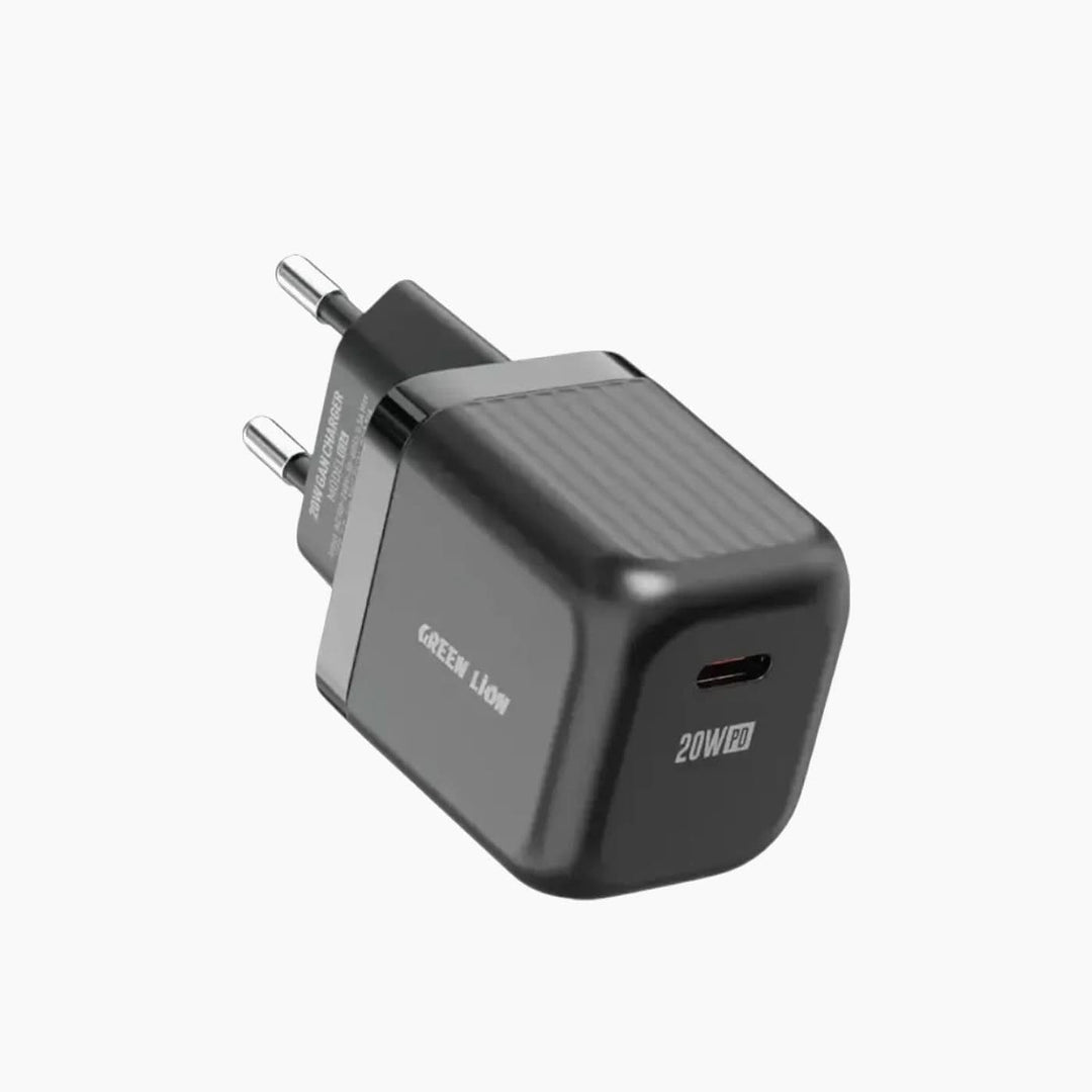 Green Lion 20W GaN wall charger with USB-C to C cable