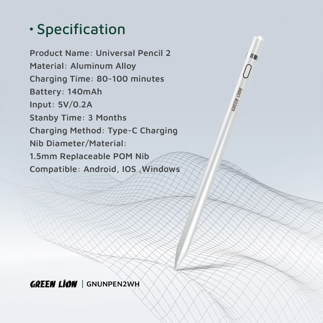 Green Lion Universal Pencil 2 Stylus - HUNA