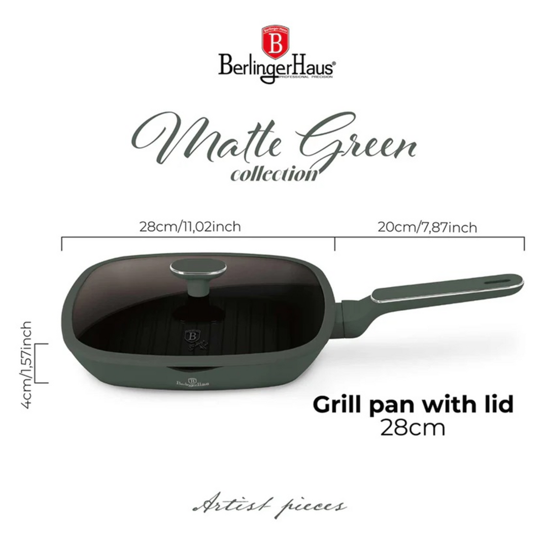 Berlinger Haus Grill Pan with Lid, 28 cm