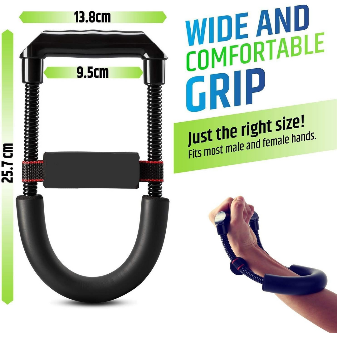 Grip Exerciser Handle with heavy-duty carbon steel spring