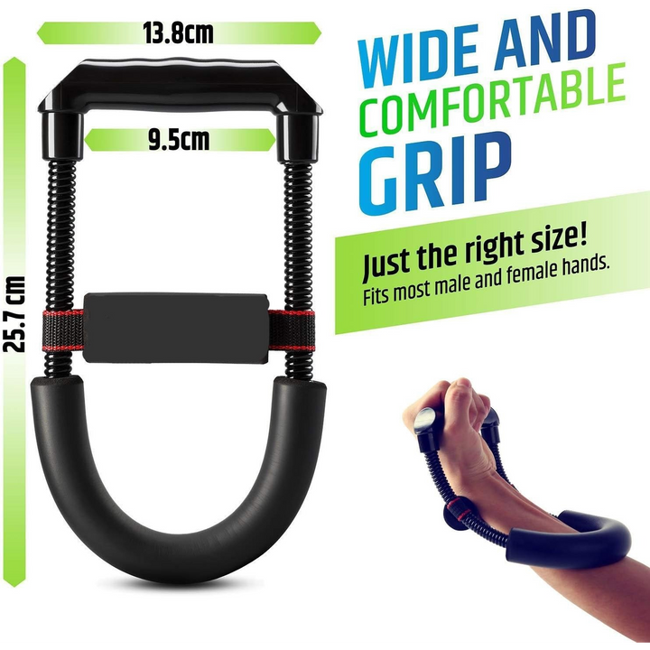 Grip Exerciser Handle with heavy-duty carbon steel spring
