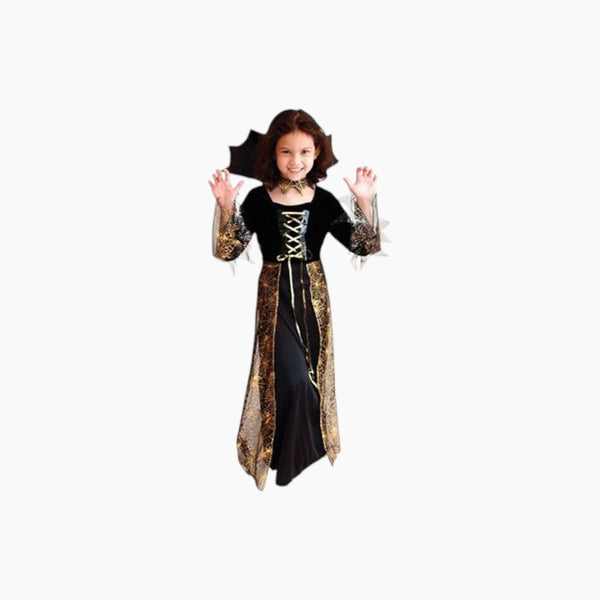 Shicai Black and Gold Beautiful Spider Girl Halloween Costume
