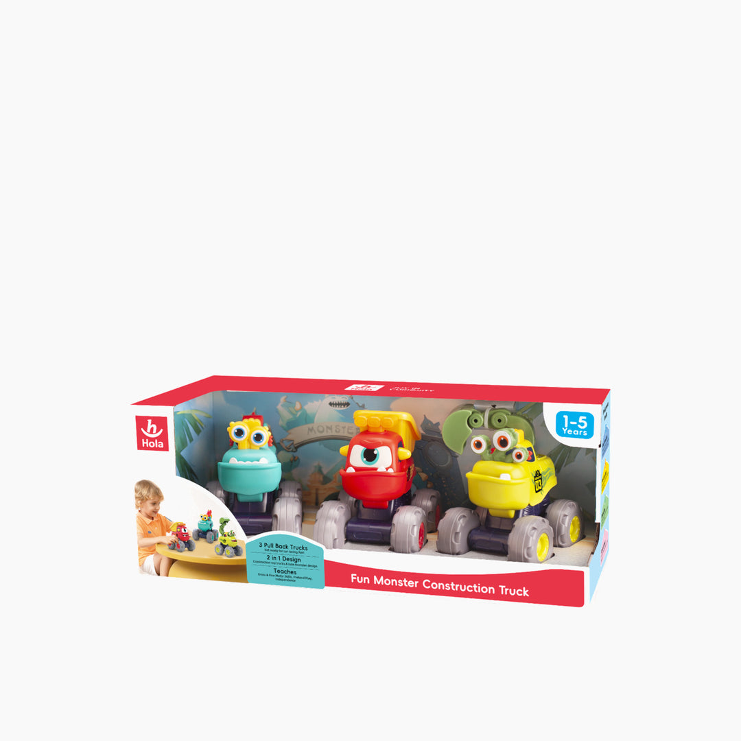 Hola Fun Monster Construction Truck Set