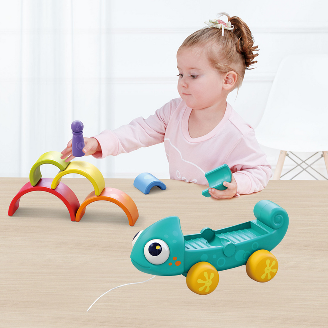 Hola Rainbow Chameleon Stacking Toy