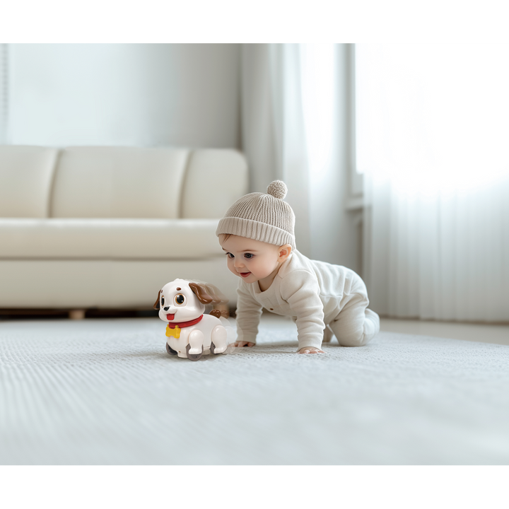 Hola Crawl &amp; Pull Along Learning Puppy Toy