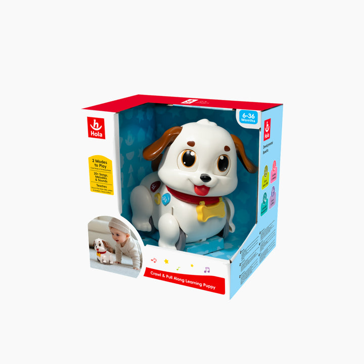 Hola Crawl &amp; Pull Along Learning Puppy Toy