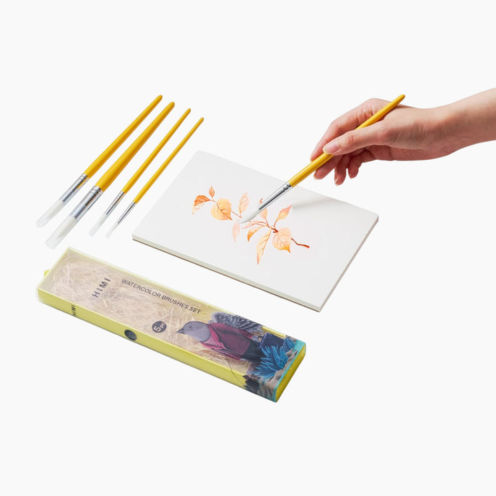 Himi 5-Pc Brush Set - 5 Liner Brushes (Yellow Edition)