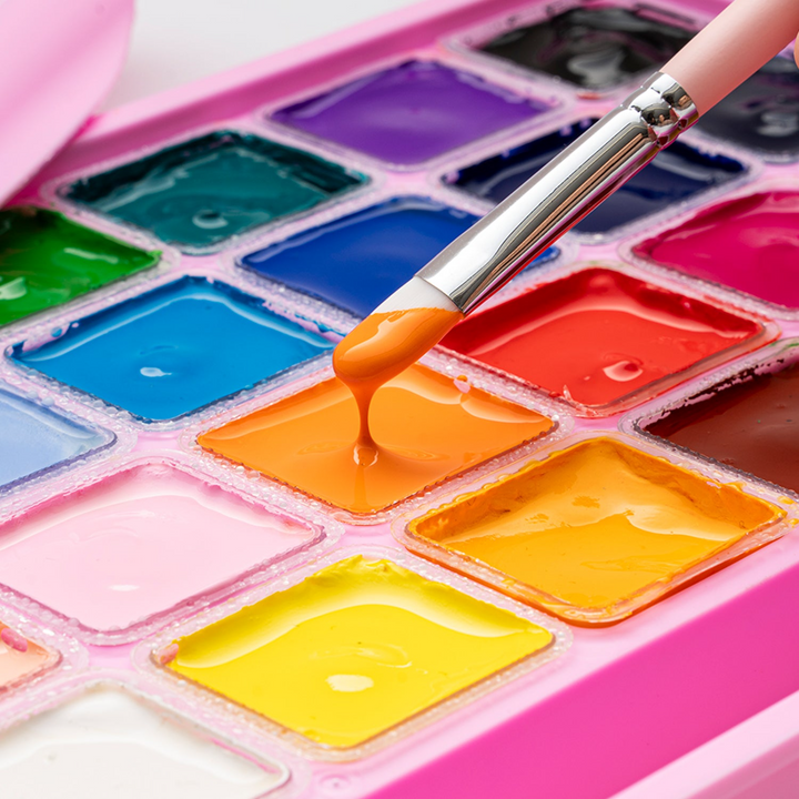 Himi Jelly Cup Gouache Paint Set - 30g x24 Colors (Pink Case)