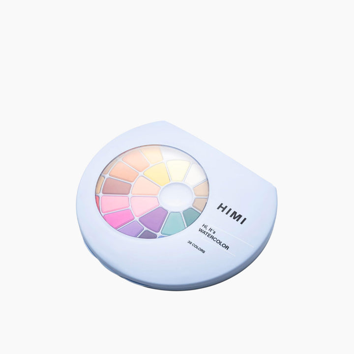 Himi Solid Watercolor Paint Set - 38 Colors in Pans (Blue Case)