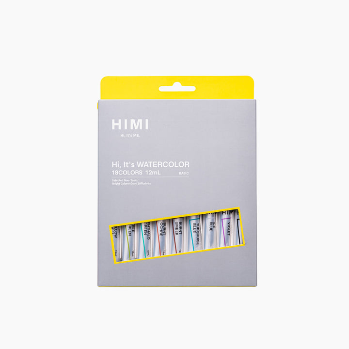 Himi Tube Watercolor Paint Set - 12ml x18 Colors