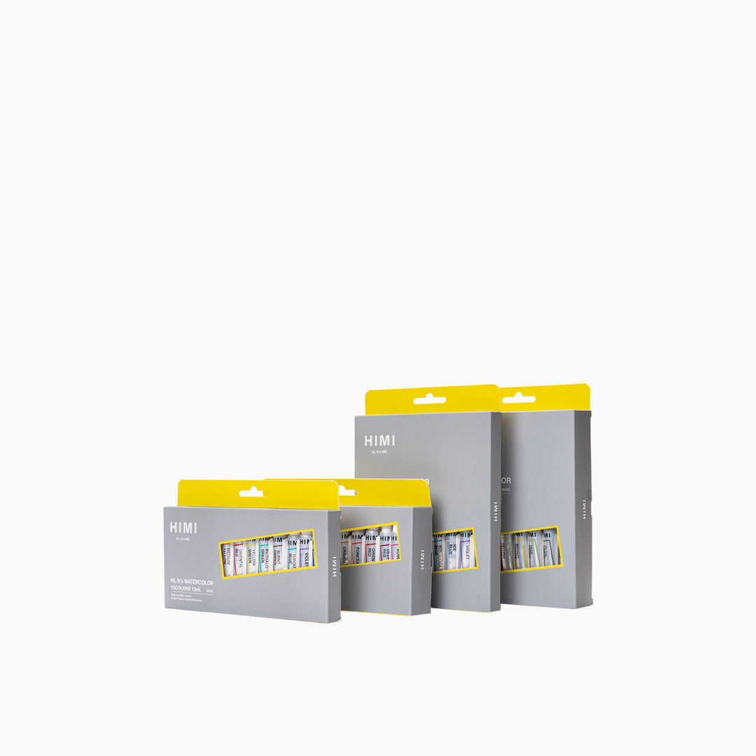 Himi Tube Watercolor Paint Set - 12ml x18 Colors