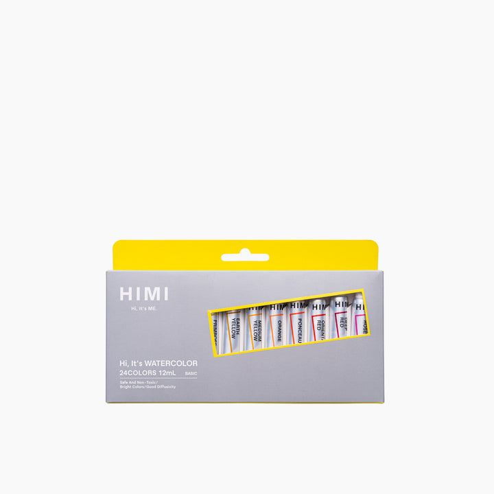 Himi Tube Watercolor Paint Set - 12ml x24 Colors