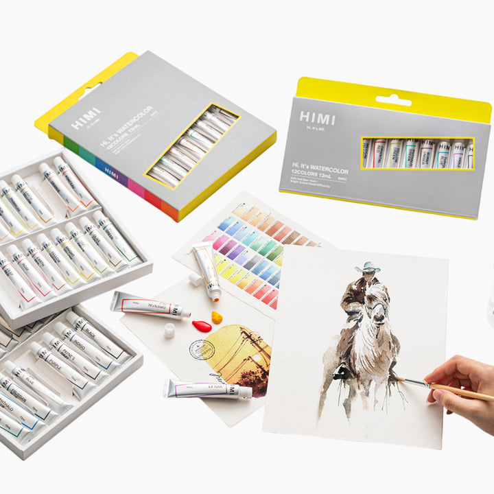 Himi Tube Watercolor Paint Set - 12ml x24 Colors