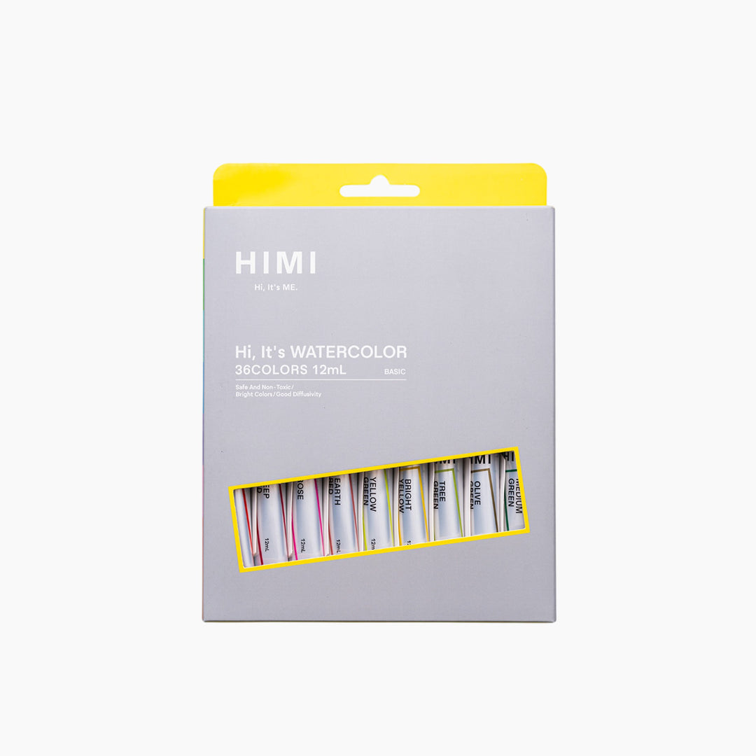 Himi Tube Watercolor Paint Set - 12ml x36 Colors