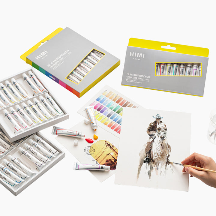 Himi Tube Watercolor Paint Set - 12ml x36 Colors