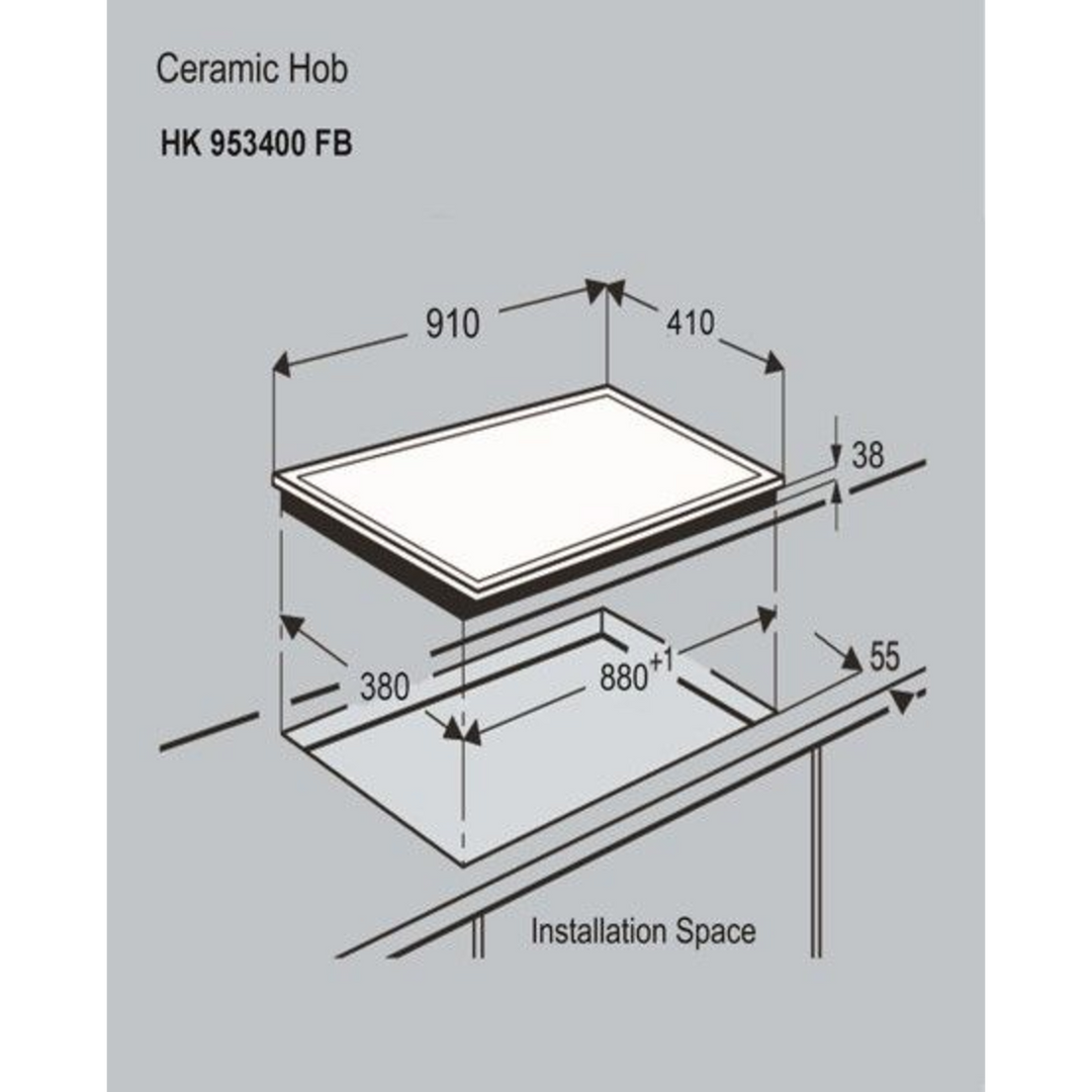 AEG 90cm Induction Hob 4 Zones Black