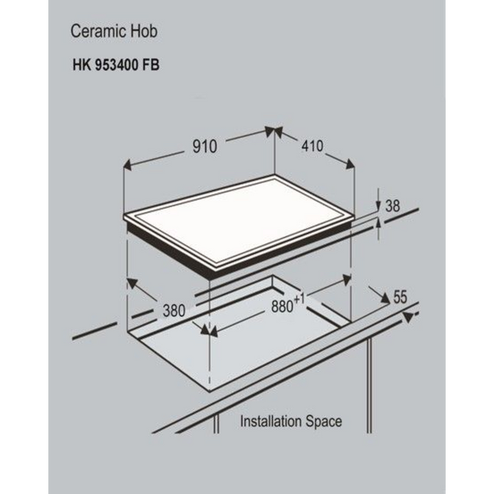 AEG 90cm Induction Hob 4 Zones Black
