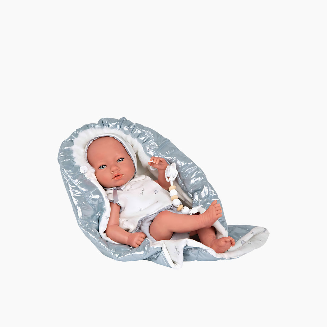 Huggable Memories Nico Silver Blanket Baby Doll