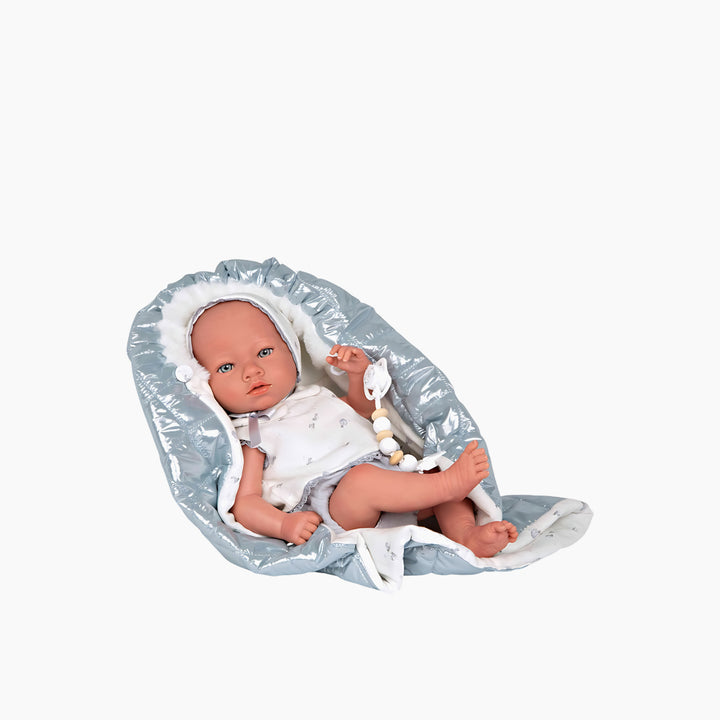 Huggable Memories Nico Silver Blanket Baby Doll