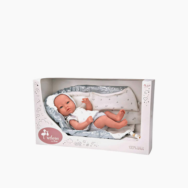 Huggable Memories Nico Silver Blanket Baby Doll