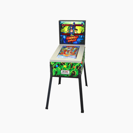 Tabletop Digital Pinball Machine Haunted House Green