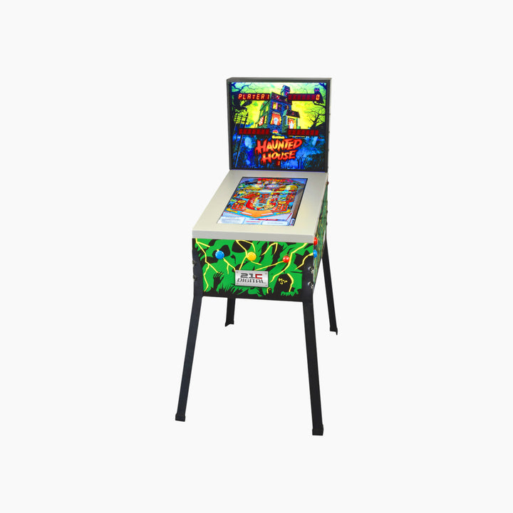 Tabletop Digital Pinball Machine Haunted House Green