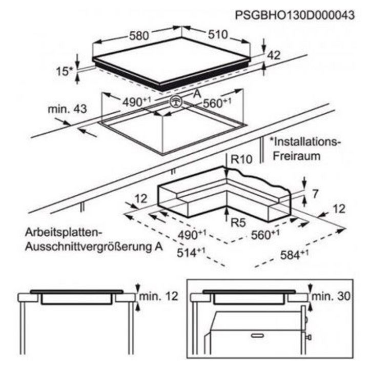 AEG 60cm Electric Hob 4 Zones