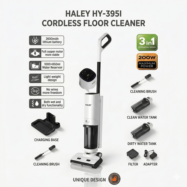 Haley 3-in-1 Cordless Floor Cleaner