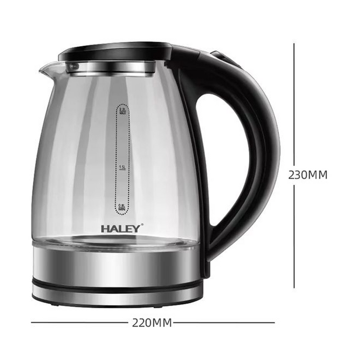 Haley Glass Electric Water Heater, 2.2L, 1800W
